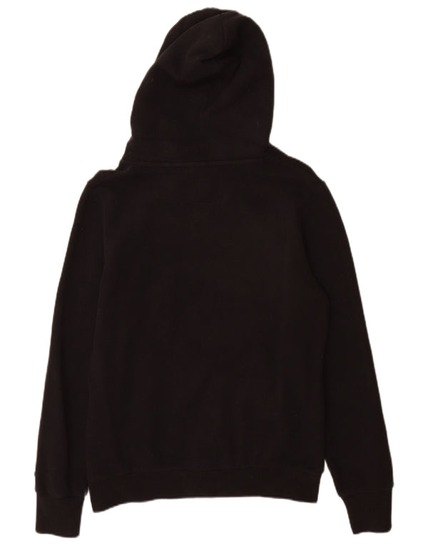 Superdry Womens Graphic Hoodie Jumper UK 14 Large Black Cotton