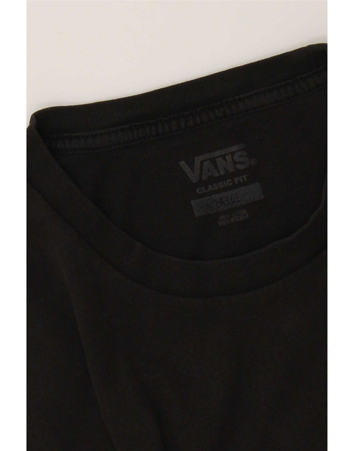 Vans Mens Classic Fit Graphic T-Shirt Top Large Black Cotton