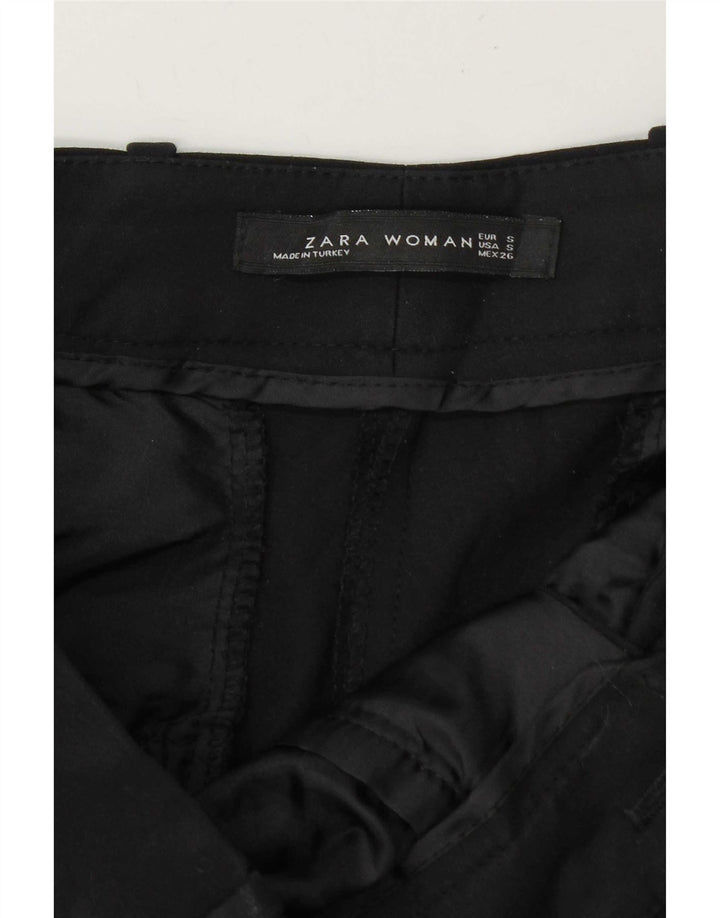Zara Womens Slim Chino Trousers Small W26 L27 Black