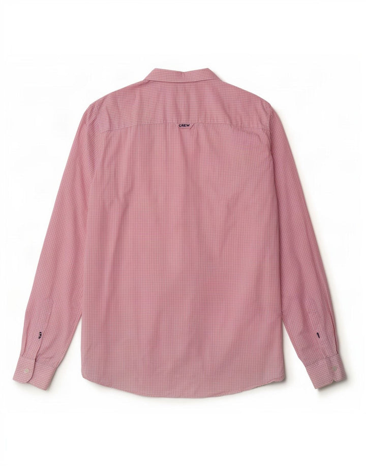 Crew Clothing Mens Classic Fit Shirt Medium Pink Gingham Cotton