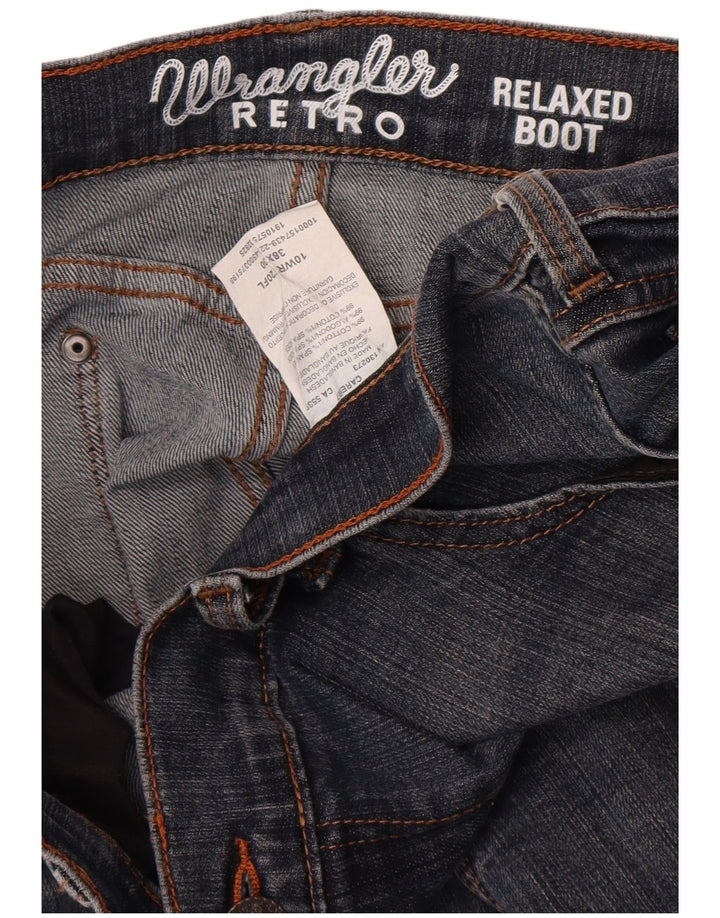 Wrangler Mens Retro Relaxed Fit Bootcut Jeans W38 L37 Blue Cotton