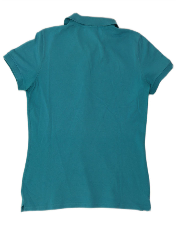 Lacoste Womens Polo Shirt Size 44 Large Blue Cotton