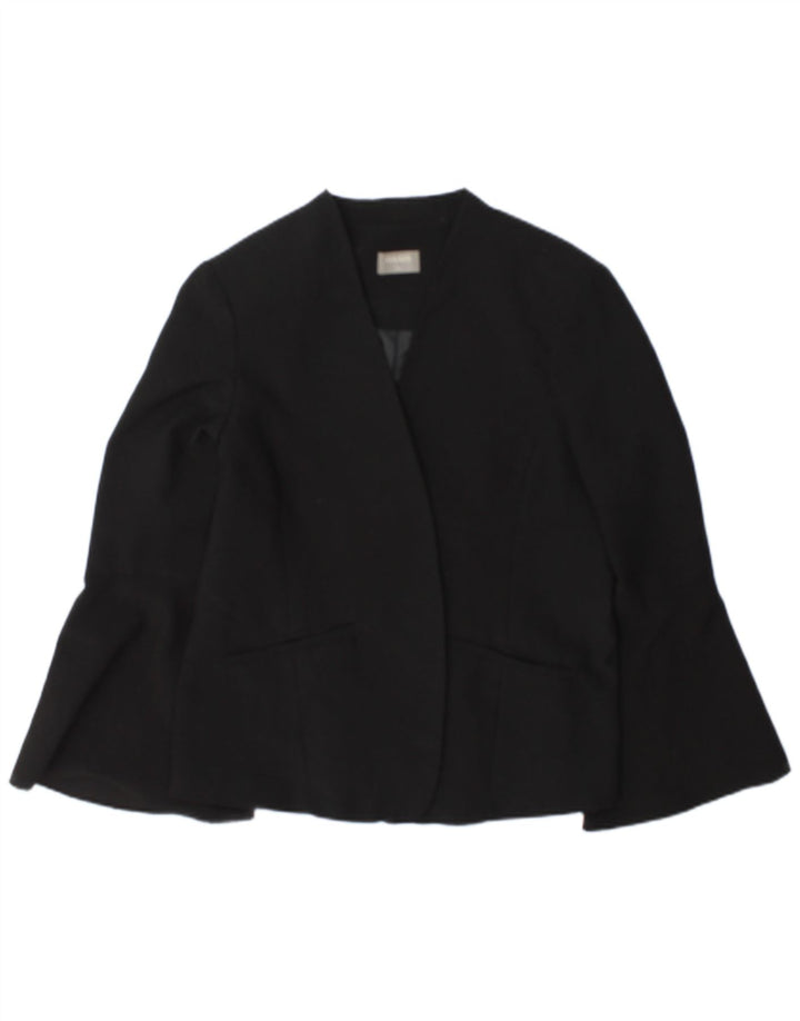 Oasis Womens Open Blazer Jacket UK 16 Large Black Polyester