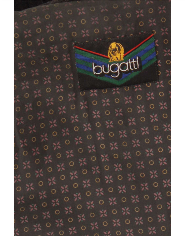 Bugatti Mens Overcoat IT 51 Large Black Wool