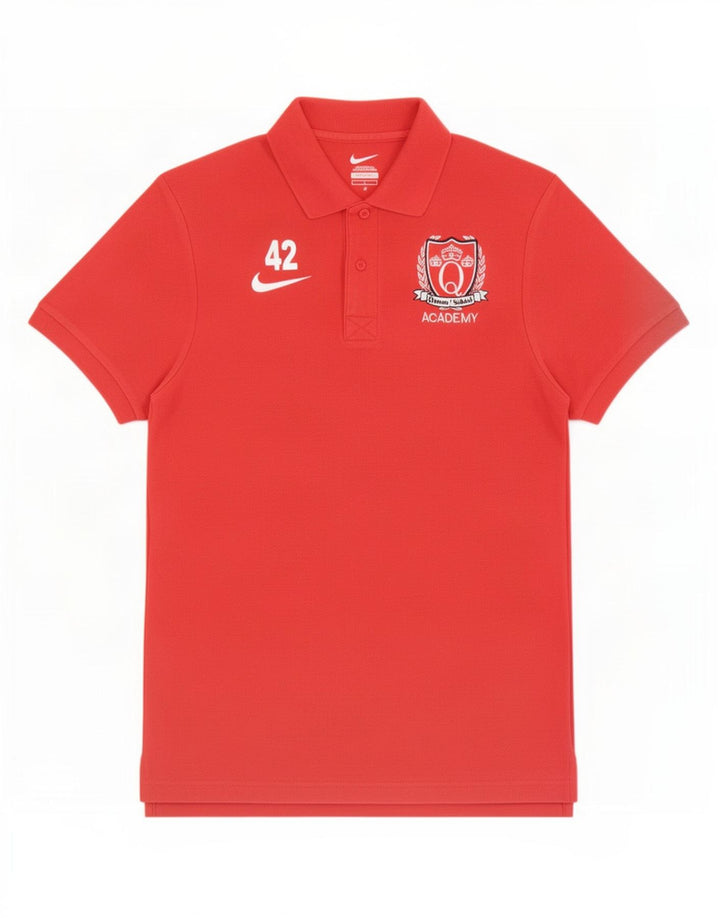 Nike Mens Graphic Polo Shirt Small Red Cotton