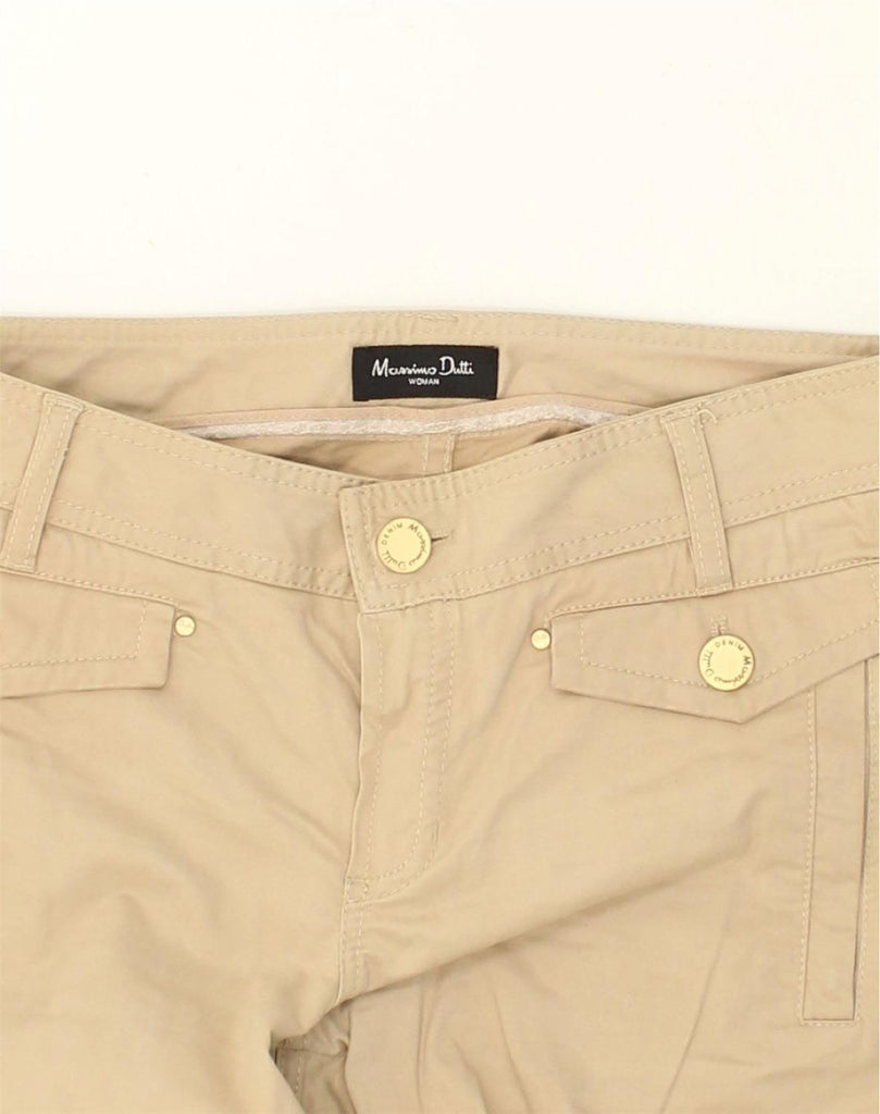 MASSIMO DUTTI Womens Straight Casual Trousers EU 38 Small W28 L31 Beige | Vintage Massimo Dutti | Thrift | Second-Hand Massimo Dutti | Used Clothing | Messina Hembry 