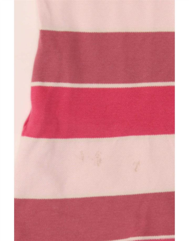 Lacoste Womens Polo Shirt Size 46 XL Multicoloured Striped Cotton