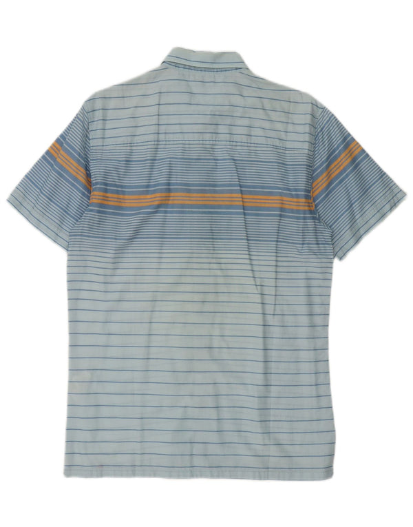 Levi's Mens Short Sleeve Shirt Medium Blue Striped Cotton