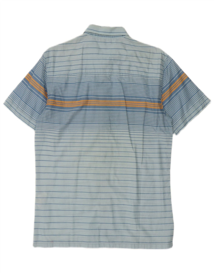 Levi's Mens Short Sleeve Shirt Medium Blue Striped Cotton