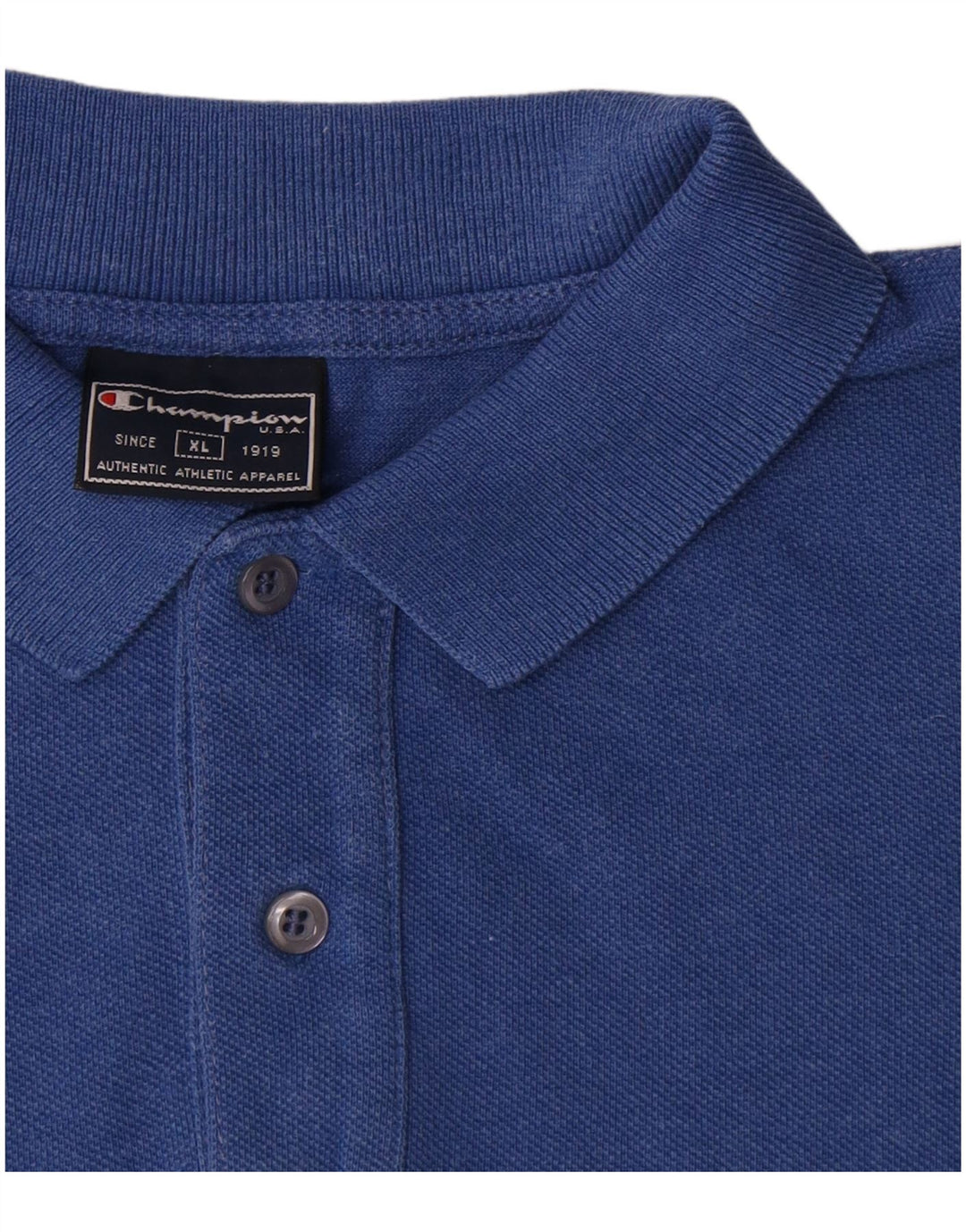 Champion Mens Polo Shirt XL Blue Cotton