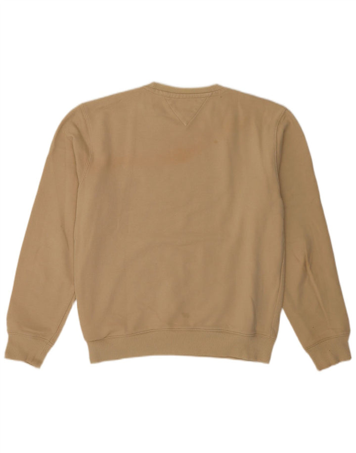 Tommy Hilfiger Mens Sweatshirt Jumper Small Beige Cotton