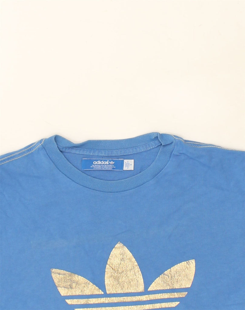 ADIDAS Mens Graphic T-Shirt Top Small Blue Cotton | Vintage Adidas | Thrift | Second-Hand Adidas | Used Clothing | Messina Hembry 