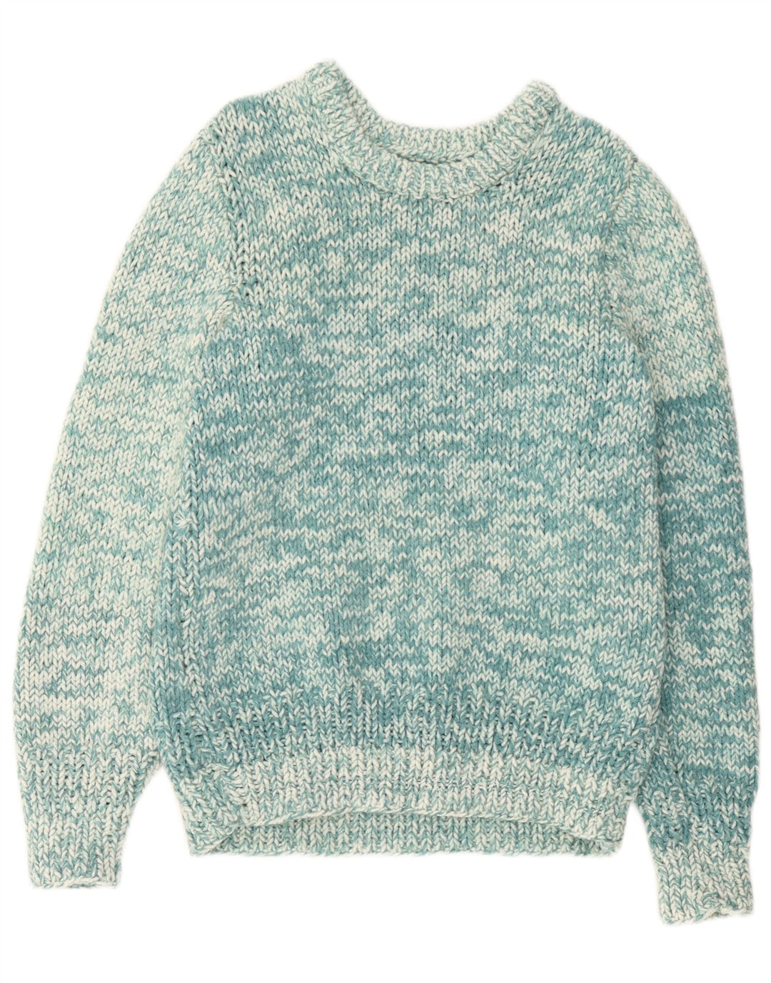 Vintage Mens Boat Neck Jumper Sweater Small Turquoise Flecked