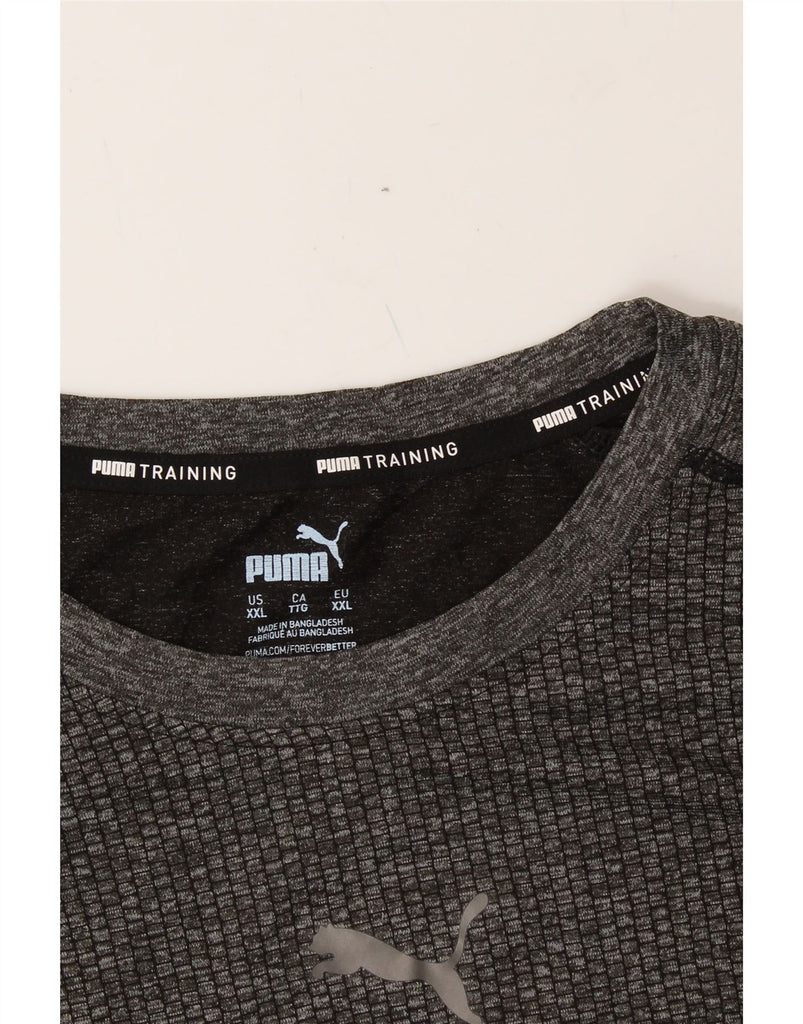 PUMA Mens T-Shirt Top 2XL Grey Polyester Vintage Puma and Second-Hand Puma from Messina Hembry 