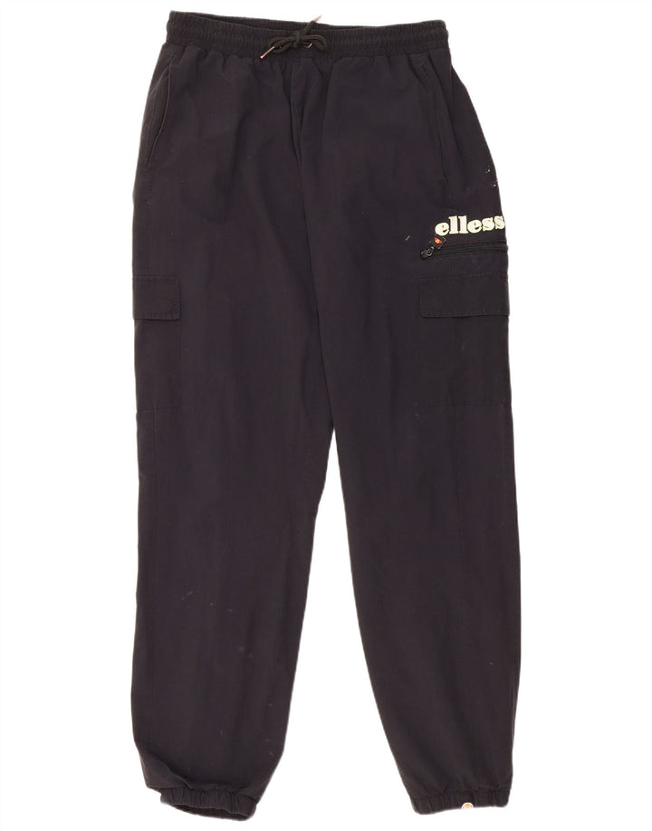 Ellesse Mens Cargo Tracksuit Trousers Joggers Large  Black Nylon