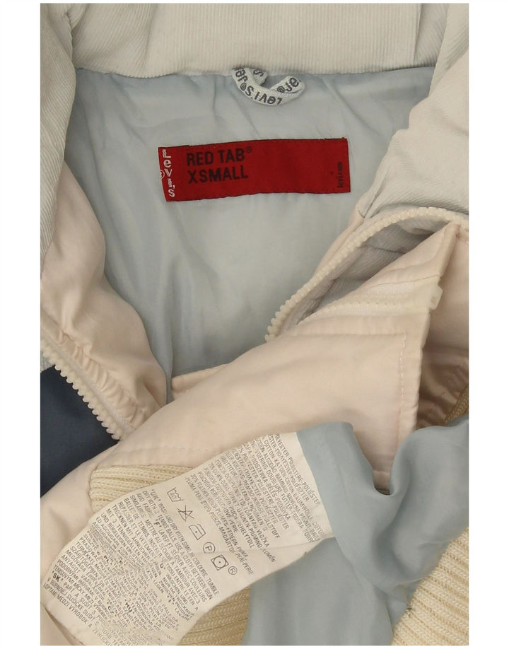Levi's Womens Padded Jacket UK 6 XS White Colourblock Polyester