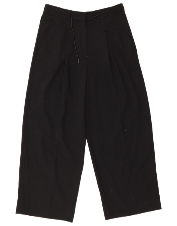 Marks & Spencer Womens Pegged Cropped Trousers UK 10 Small W28 L25 Black