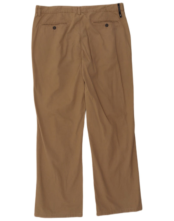 TRUSSARDI Mens Straight Chino Trousers IT 52 XL W35 L30 Beige Cotton