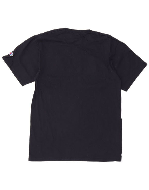 Champion Mens West Virginia Graphic T-Shirt Top Medium Navy Blue Cotton