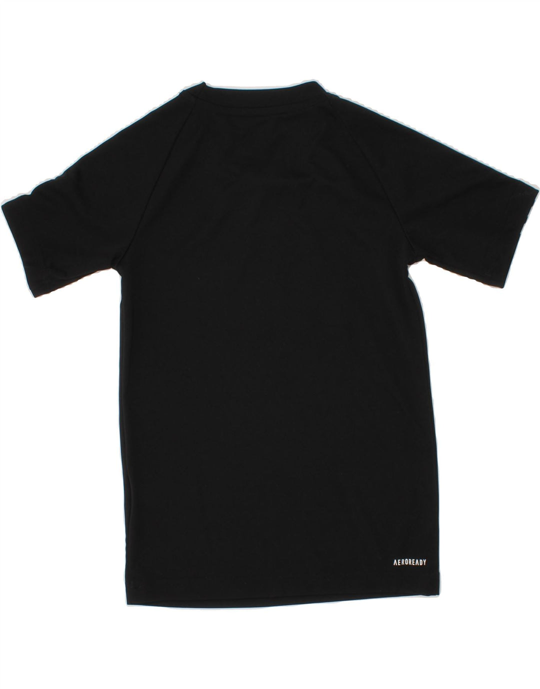 ADIDAS Boys Aeroready Graphic T-Shirt Top 7-8 Years Black Polyester Vintage Adidas and Second-Hand Adidas from Messina Hembry 
