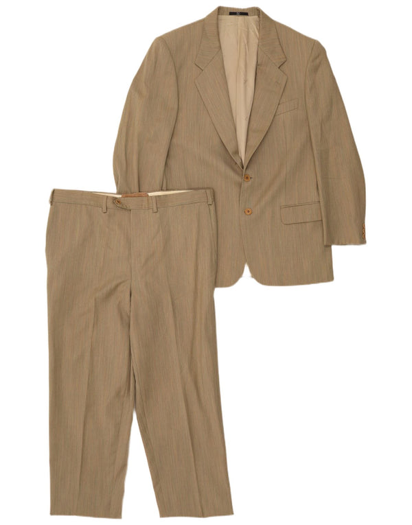 Valentino Mens 2 Button 2 Piece Suit UK 42 XL W38 L28 Beige