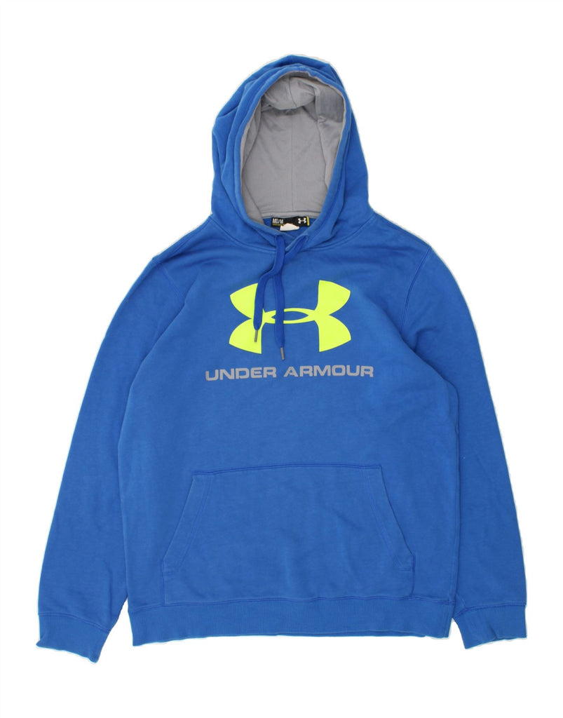 UNDER ARMOUR Mens loose Graphic Hoodie Jumper Medium Blue Cotton | Vintage Under Armour | Thrift | Second-Hand Under Armour | Used Clothing | Messina Hembry 