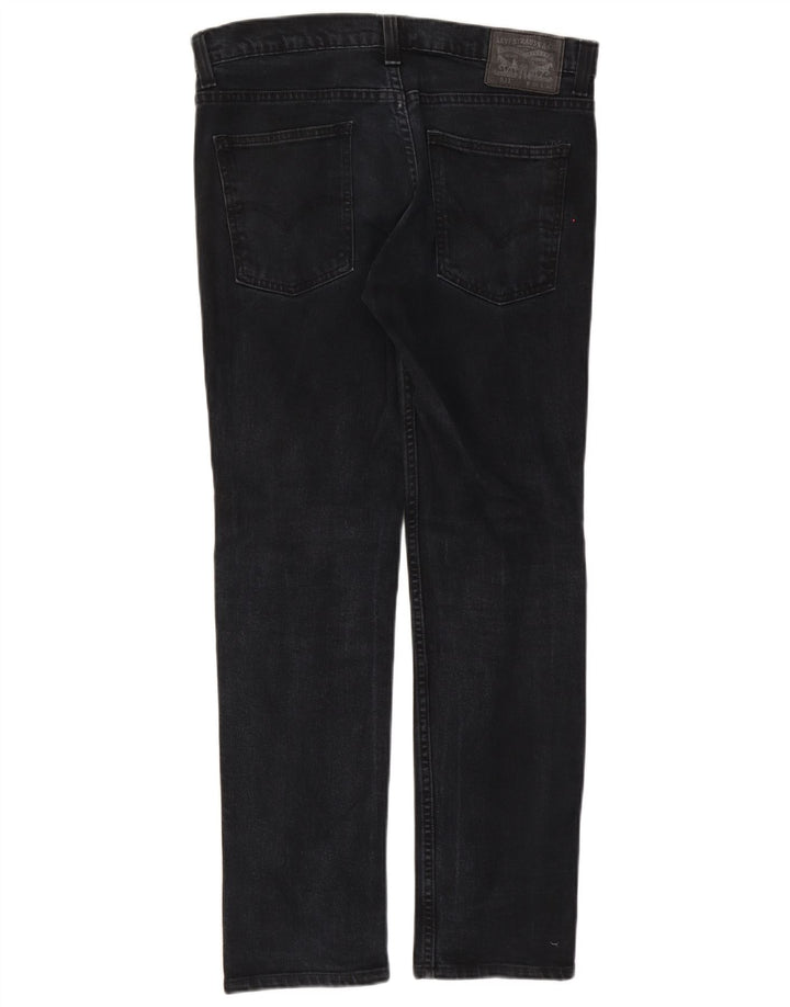 Levi's Mens 511 Slim Jeans W34 L32 Black Cotton