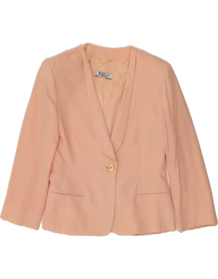 MARELLA Womens 1 Button 2 Piece Skirt Set UK 14 Large W30  Pink Vintage Marella and Second-Hand Marella from Messina Hembry 