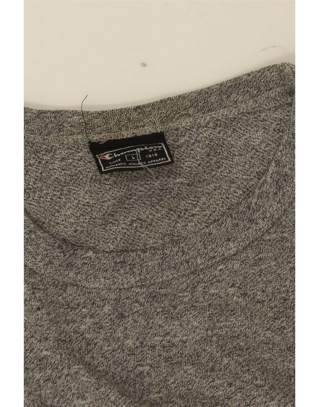 Champion Mens Graphic T-Shirt Top Large Grey Flecked
