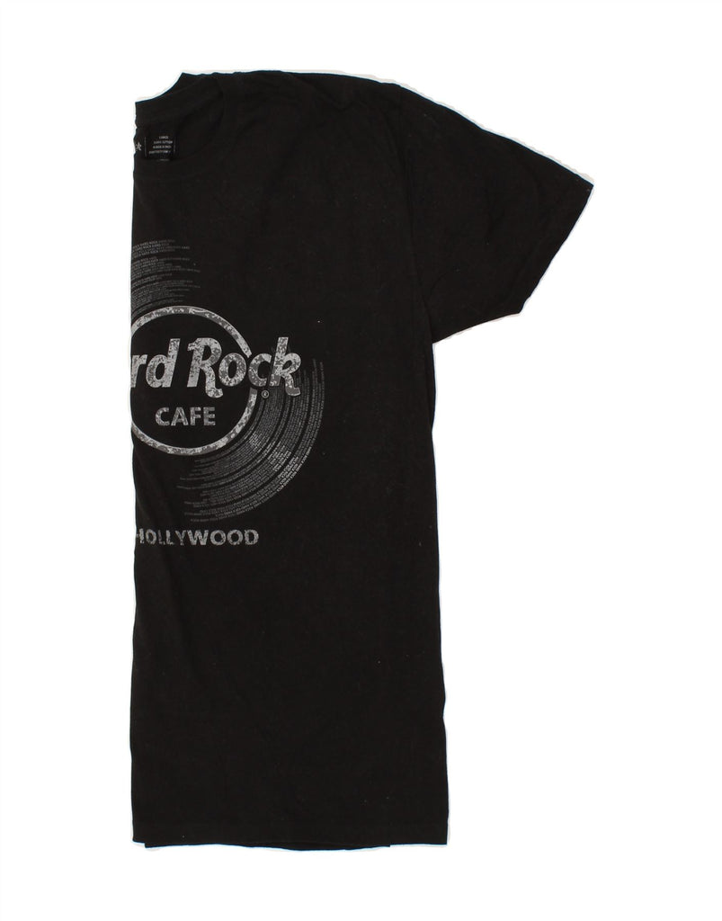 HARD ROCK CAFE Mens Hollywood Graphic T-Shirt Top Large Black Cotton | Vintage Hard Rock Cafe | Thrift | Second-Hand Hard Rock Cafe | Used Clothing | Messina Hembry 