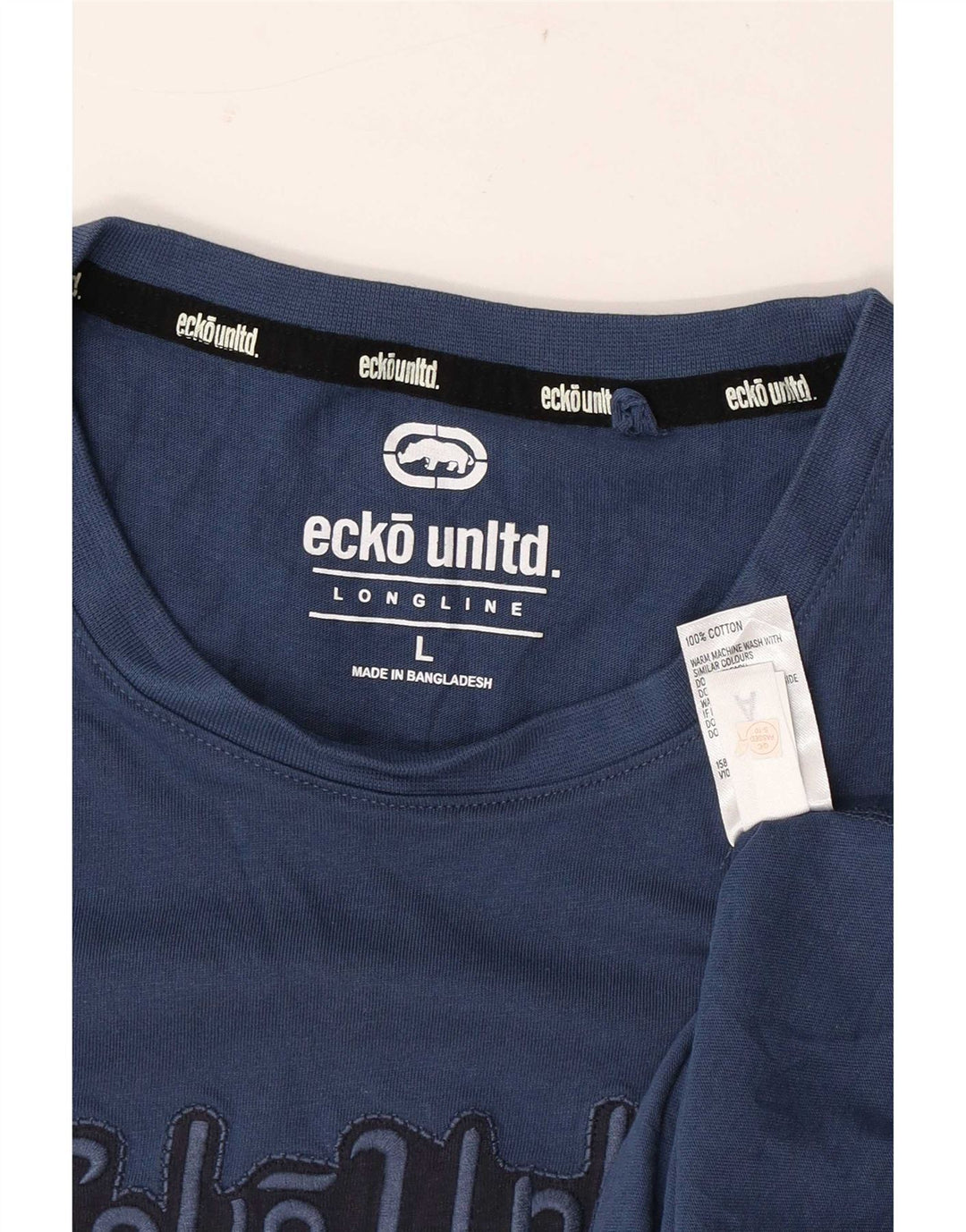 Ecko Unltd Mens Graphic T-Shirt Top Large Navy Blue Cotton