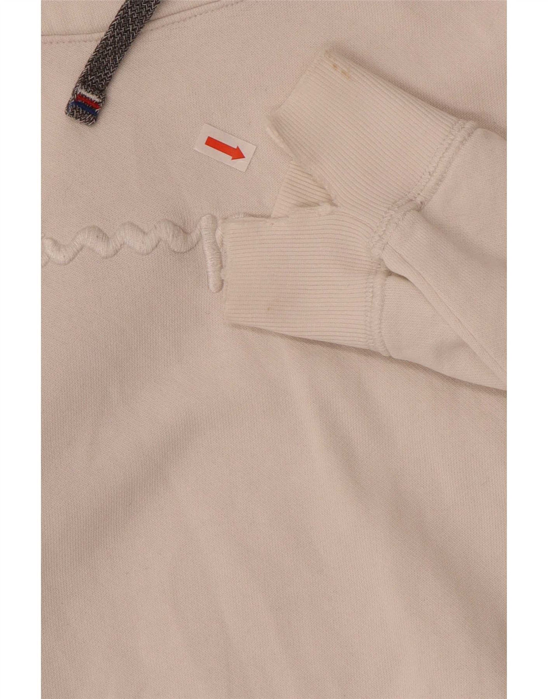 Champion Womens Graphic Hoodie Jumper UK 14 Medium White