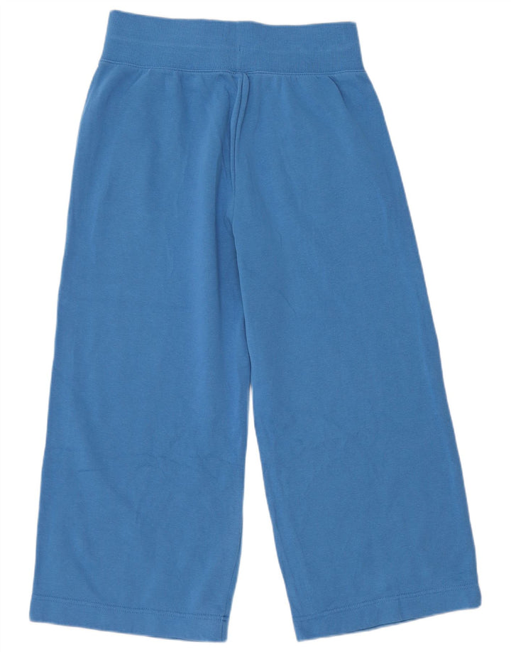 Nike Womens Crop Wide Leg Tracksuit Trousers UK 14 Medium Blue