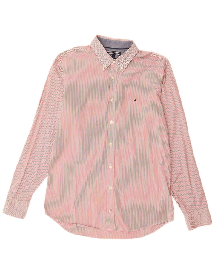 Tommy Hilfiger Mens Shirt Large Pink Cotton