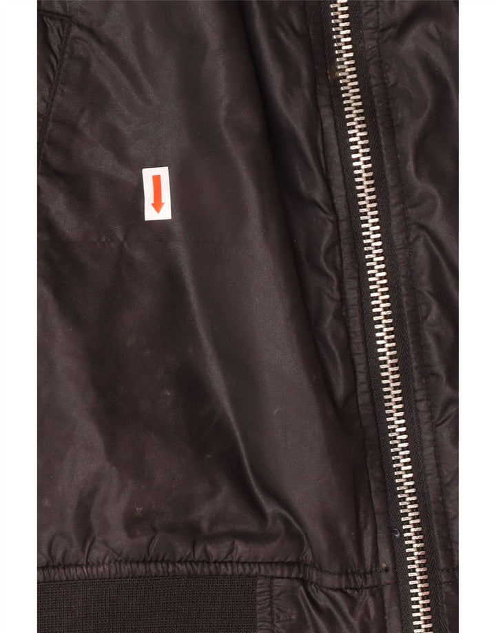G-Star Mens Graphic Bomber Jacket UK 38 Medium Black Polyamide