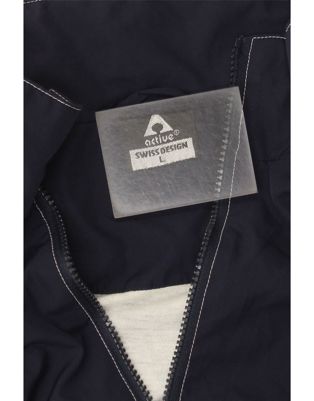 Active Mens Tracksuit Top Jacket Large Navy Blue Colourblock