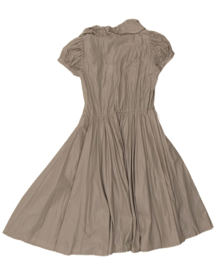Zara Womens A-Line Dress UK 12 Medium Grey Polyester