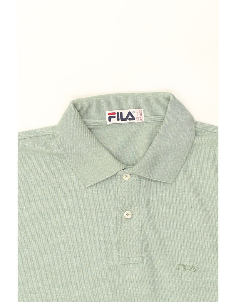 FILA Mens Polo Shirt IT 52 Large Grey Cotton | Vintage Fila | Thrift | Second-Hand Fila | Used Clothing | Messina Hembry 