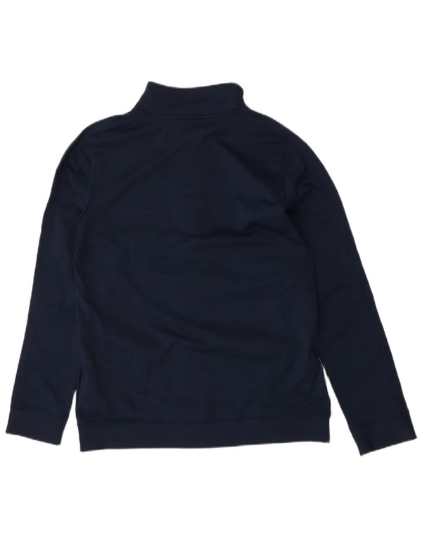 Under Armour Boys Tracksuit Top Jacket 13-14 Years XL Navy Blue Polyester