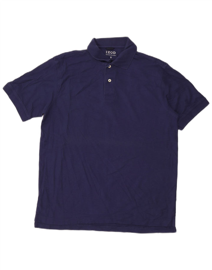 Izod Mens Polo Shirt Medium Navy Blue Cotton