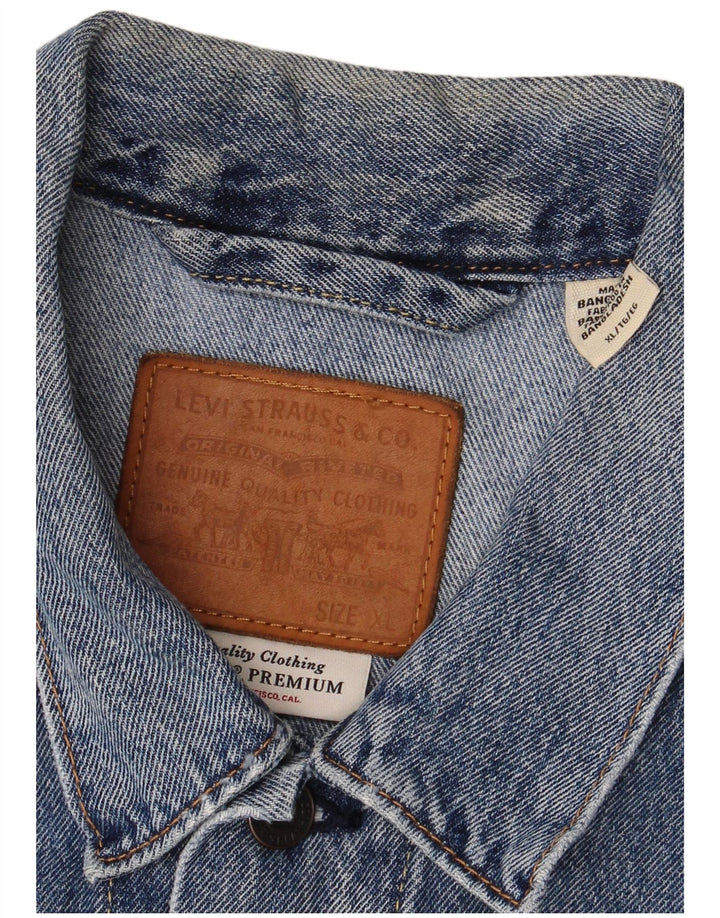 Levi's Mens Denim Jacket UK 42 XL Blue Cotton
