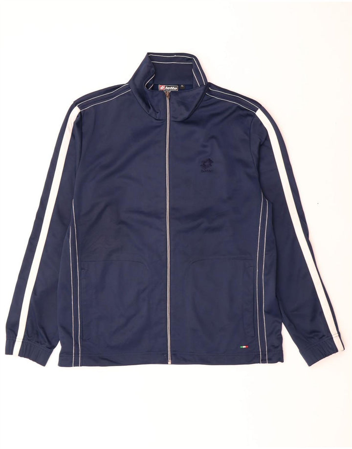 Lotto Mens Tracksuit Top Jacket XL Navy Blue Polyester