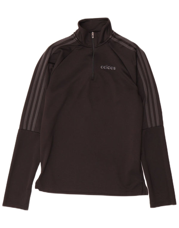 ADIDAS Mens Aeroready Zip Neck Pullover Tracksuit Top Small Black