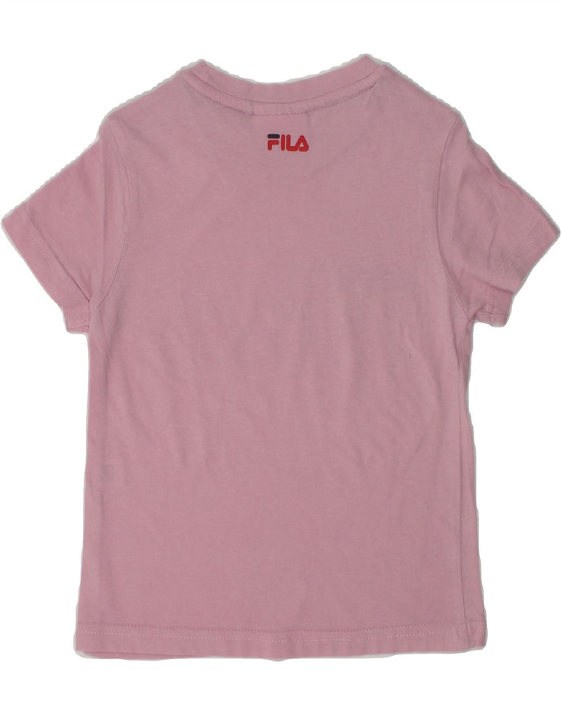 FILA Girls Graphic T-Shirt Top 3-4 Years Pink | Vintage Fila | Thrift | Second-Hand Fila | Used Clothing | Messina Hembry 