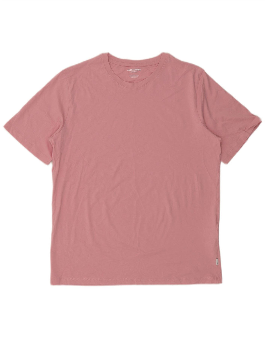 Jack & Jones Mens T-Shirt Top Large Pink Cotton