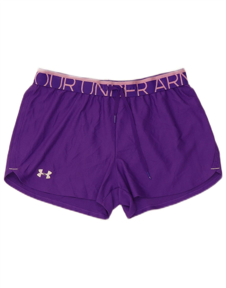 Under Armour Womens Graphic Regular Sport Shorts Small Purple