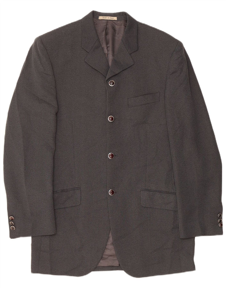 Carlo Pignatelli Mens Longline 4 Button Blazer Jacket IT 48 Medium Grey