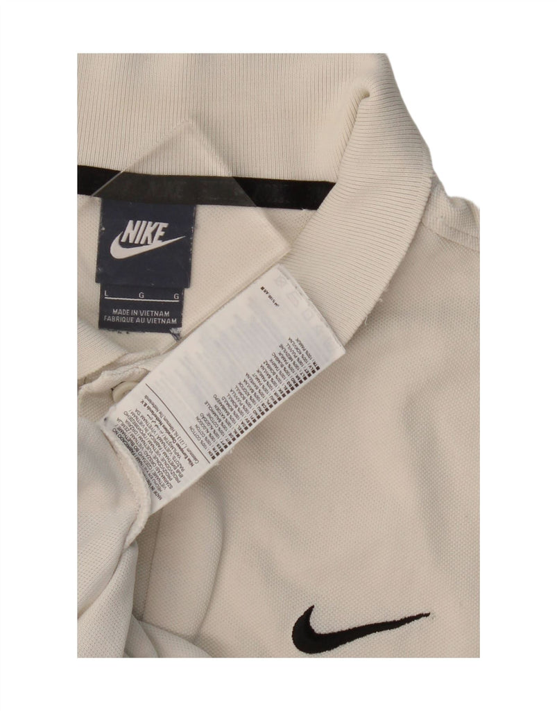 NIKE Mens Polo Shirt Large White Cotton Vintage Nike and Second-Hand Nike from Messina Hembry 