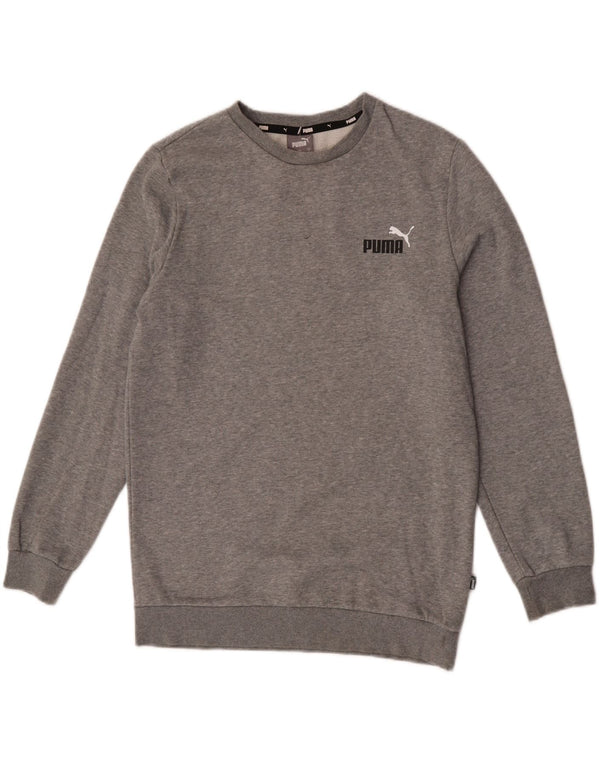 Puma Mens Sweatshirt Jumper Small Grey Flecked