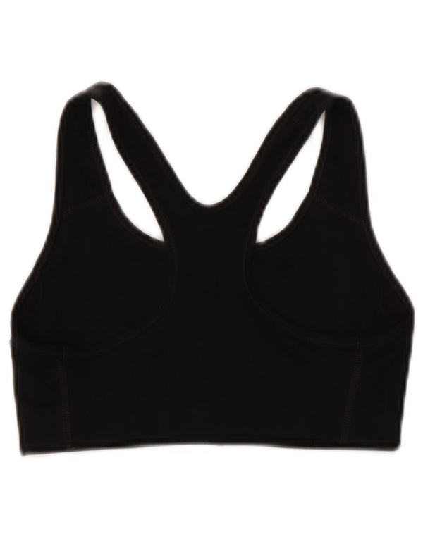 Nike Womens Dri Fit Graphic Sport Bra Top Small Black Polyester